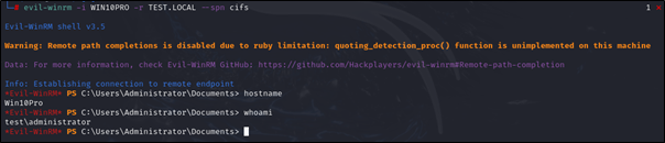 Then, use the following command